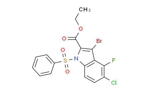 Ethyl 3-bromo-5-chloro-4-fluoro-1-(phenylsulfonyl)-1H-indole-2-carboxylate