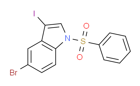 CAS No. 582305-43-9, 5-Bromo-3-iodo-1-(phenylsulfonyl)-1H-indole