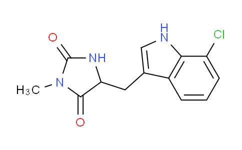 CAS No. 852391-15-2, 5-((7-Chloro-1H-indol-3-yl)methyl)-3-methylimidazolidine-2,4-dione