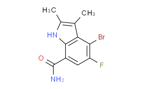 CAS No. 1912445-95-4, 4-bromo-5-fluoro-2,3-dimethyl-1H-indole-7-carboxamide