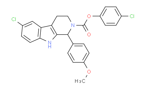 CAS No. 1256565-36-2, (4-chlorophenyl) 6-chloro-1-(4-methoxyphenyl)-1,3,4,9-tetrahydropyrido[3,4-b]indole-2-carboxylate
