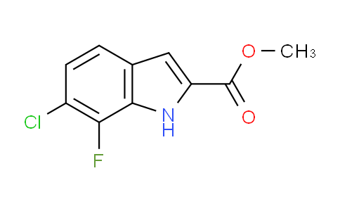 CAS No. 259860-06-5, 1H-Indole-2-carboxylic acid, 6-chloro-7-fluoro-, methyl ester