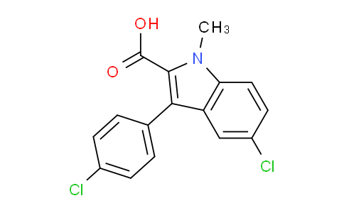 CAS No. 1017791-24-0, 5-Chloro-3-(4-chlorophenyl)-1-methyl-1H-indole-2-carboxylic acid