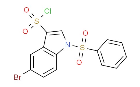 CAS No. 1020722-13-7, 5-Bromo-1-(phenylsulfonyl)-1H-indole-3-sulfonyl chloride