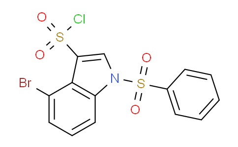 CAS No. 1027069-88-0, 4-Bromo-1-(phenylsulfonyl)-1H-indole-3-sulfonyl chloride