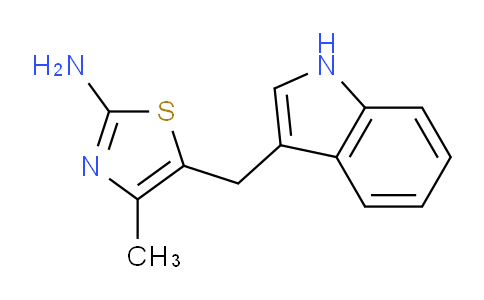 CAS No. 1040040-92-3, 5-((1H-Indol-3-yl)methyl)-4-methylthiazol-2-amine