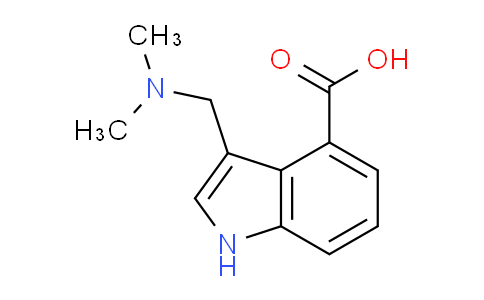 CAS No. 104510-18-1, 3-((Dimethylamino)methyl)-1H-indole-4-carboxylic acid