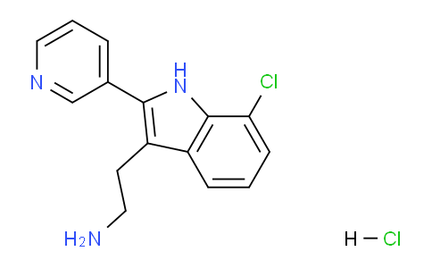 CAS No. 1052414-08-0, 2-[7-Chloro-2-(pyridin-3-yl)-1h-indol-3-yl]ethan-1-amine hydrochloride