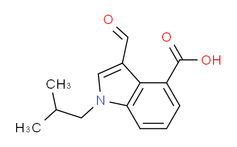 CAS No. 1071914-76-5, 3-Formyl-1-isobutyl-1H-indole-4-carboxylic acid