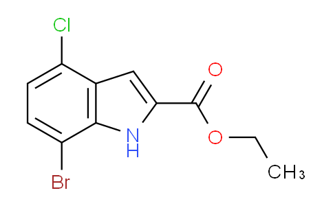 CAS No. 1073494-43-5, Ethyl 7-bromo-4-chloro-1H-indole-2-carboxylate