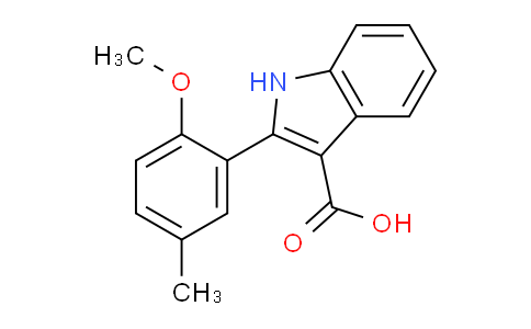 CAS No. 1082289-73-3, 2-(2-Methoxy-5-methylphenyl)-1H-indole-3-carboxylic acid
