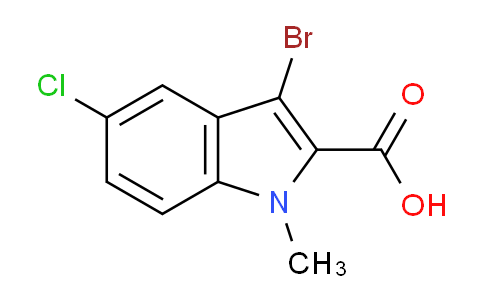 CAS No. 1082865-20-0, 3-Bromo-5-chloro-1-methyl-1H-indole-2-carboxylic acid