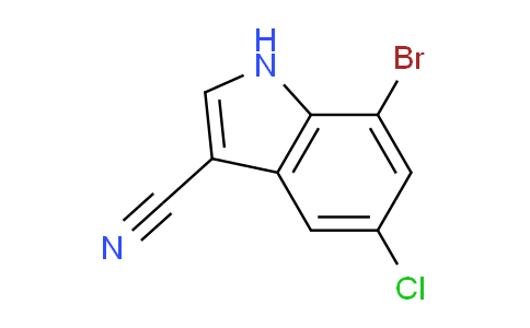 CAS No. 1100217-79-5, 7-Bromo-5-chloro-1H-indole-3-carbonitrile