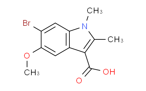 CAS No. 111083-28-4, 6-Bromo-5-methoxy-1,2-dimethyl-1H-indole-3-carboxylic acid