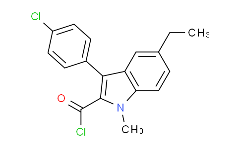 CAS No. 1114597-24-8, 3-(4-Chlorophenyl)-5-ethyl-1-methyl-1H-indole-2-carbonyl chloride