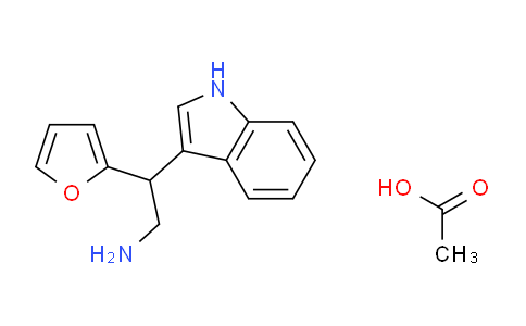 CAS No. 1135229-28-5, 2-(Furan-2-yl)-2-(1H-indol-3-yl)ethanamine acetate