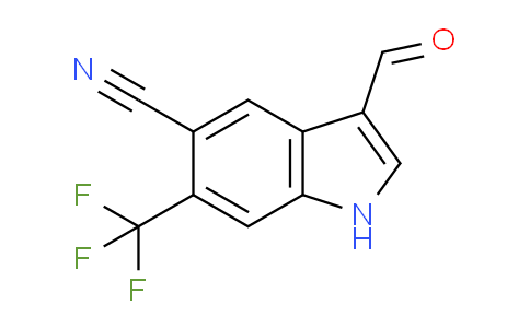 CAS No. 1186404-95-4, 3-Formyl-6-(trifluoromethyl)-1H-indole-5-carbonitrile