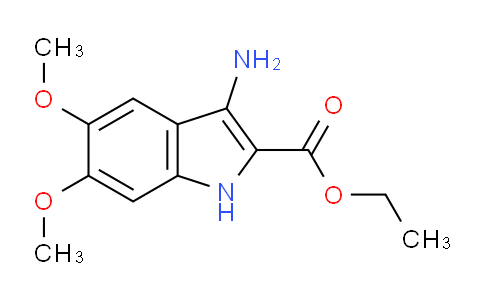CAS No. 121218-40-4, Ethyl 3-amino-5,6-dimethoxy-1H-indole-2-carboxylate