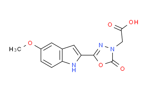 CAS No. 1216958-14-3, 2-(5-(5-Methoxy-1H-indol-2-yl)-2-oxo-1,3,4-oxadiazol-3(2H)-yl)acetic acid