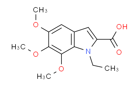 CAS No. 1240567-92-3, 1-Ethyl-5,6,7-trimethoxy-1h-indole-2-carboxylic acid
