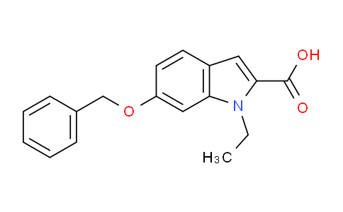 CAS No. 1240568-01-7, 6-(Benzyloxy)-1-ethyl-1h-indole-2-carboxylic acid