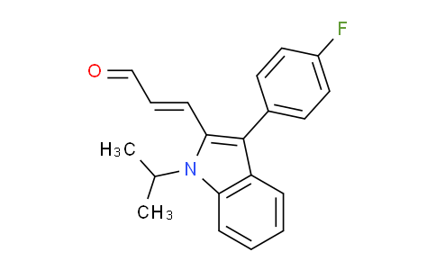 CAS No. 129332-30-5, 3-(3-(4-Fluorophenyl)-1-isopropyl-1H-indol-2-yl)acrylaldehyde