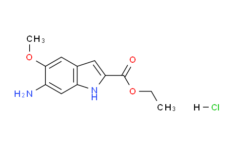 CAS No. 1329494-86-1, Ethyl 6-amino-5-methoxy-1H-indole-2-carboxylate hydrochloride