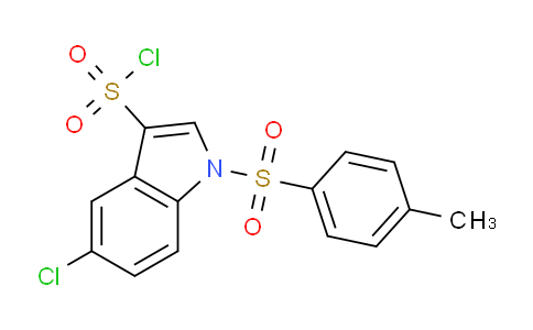 CAS No. 1341039-18-6, 5-Chloro-1-tosyl-1H-indole-3-sulfonyl chloride