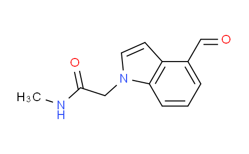 CAS No. 1342357-06-5, 2-(4-Formyl-1H-indol-1-yl)-N-methylacetamide