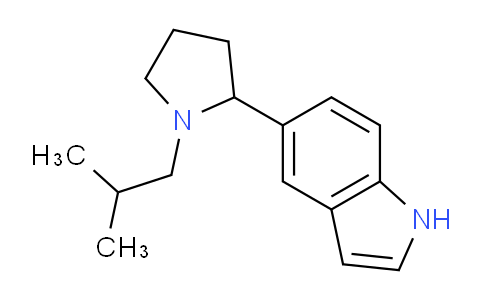 CAS No. 1355178-03-8, 5-(1-Isobutylpyrrolidin-2-yl)-1H-indole