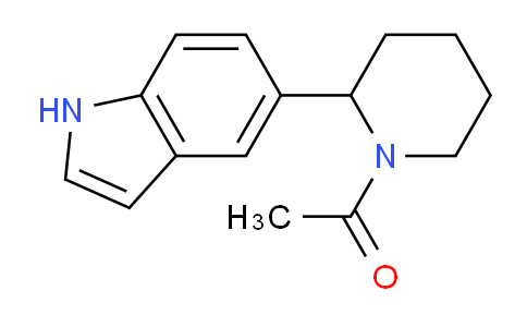 CAS No. 1355178-33-4, 1-(2-(1H-Indol-5-yl)piperidin-1-yl)ethanone