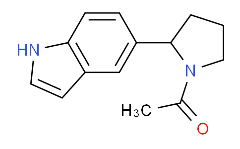CAS No. 1355219-84-9, 1-(2-(1H-Indol-5-yl)pyrrolidin-1-yl)ethanone