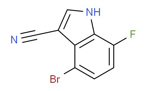 CAS No. 1360937-19-4, 4-Bromo-7-fluoro-1H-indole-3-carbonitrile