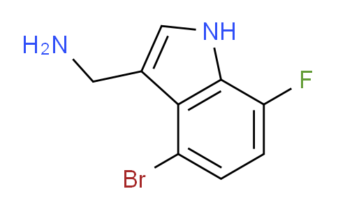 CAS No. 1360953-34-9, (4-Bromo-7-fluoro-1H-indol-3-yl)methanamine