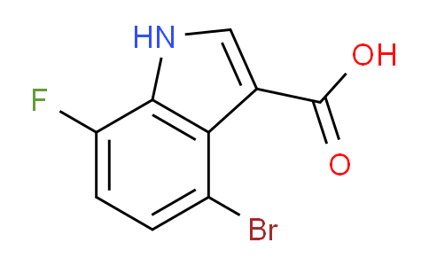 CAS No. 1360960-60-6, 4-Bromo-7-fluoro-1H-indole-3-carboxylic acid