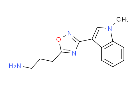 CAS No. 1416338-51-6, 3-(3-(1-Methyl-1H-indol-3-yl)-1,2,4-oxadiazol-5-yl)propan-1-amine