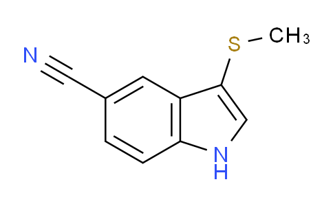 CAS No. 1416438-98-6, 3-(Methylthio)-1H-indole-5-carbonitrile