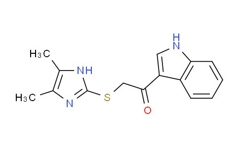 CAS No. 1417359-08-0, 2-((4,5-Dimethyl-1H-imidazol-2-yl)thio)-1-(1H-indol-3-yl)ethanone