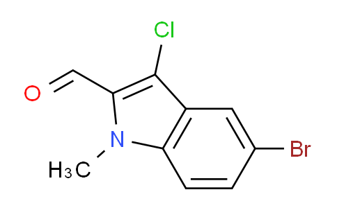 CAS No. 1443289-19-7, 5-Bromo-3-chloro-1-methyl-1H-indole-2-carbaldehyde