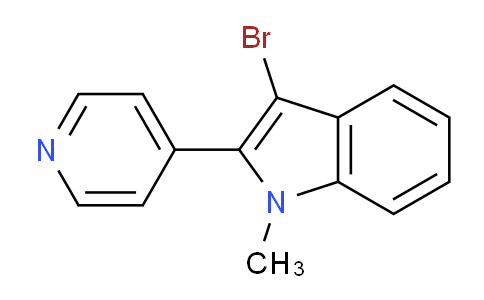 CAS No. 1447953-04-9, 3-Bromo-1-methyl-2-(pyridin-4-yl)-1H-indole