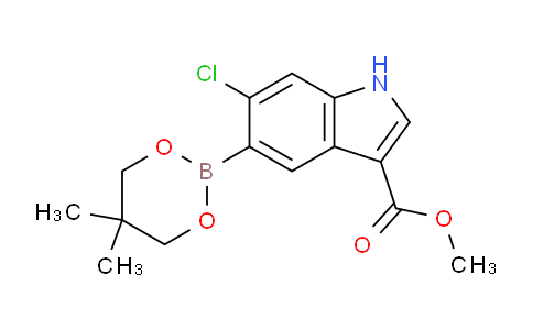 CAS No. 1467060-68-9, Methyl 6-chloro-5-(5,5-dimethyl-1,3,2-dioxaborinan-2-yl)-1H-indole-3-carboxylate