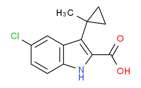 CAS No. 1548482-40-1, 5-Chloro-3-(1-methylcyclopropyl)-1H-indole-2-carboxylic acid