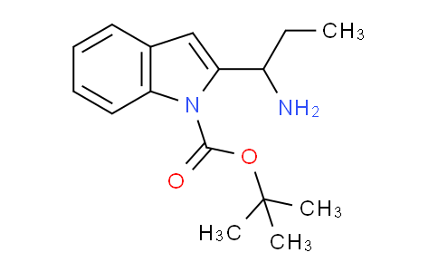 CAS No. 1774892-88-4, tert-Butyl 2-(1-aminopropyl)-1H-indole-1-carboxylate