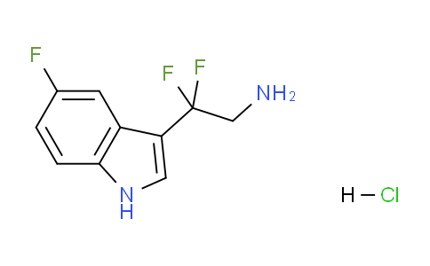 CAS No. 1923082-60-3, 2,2-Difluoro-2-(5-fluoro-1H-indol-3-yl)ethanamine hydrochloride