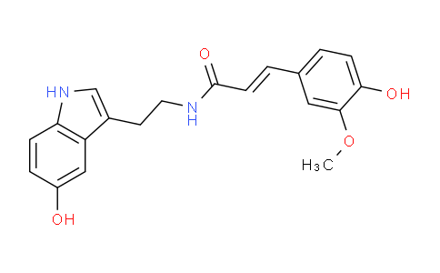 CAS No. 193224-22-5, (E)-N-(2-(5-Hydroxy-1H-indol-3-yl)ethyl)-3-(4-hydroxy-3-methoxyphenyl)acrylamide