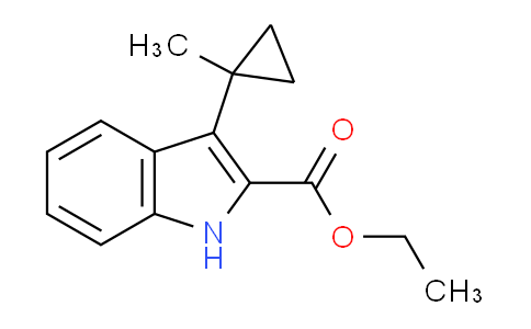 CAS No. 1956385-98-0, Ethyl 3-(1-methylcyclopropyl)-1H-indole-2-carboxylate