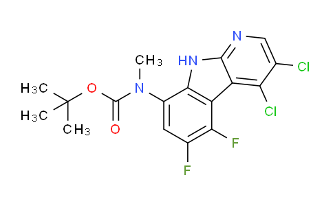 CAS No. 2245358-21-6, tert-Butyl (3,4-dichloro-5,6-difluoro-9H-pyrido[2,3-b]indol-8-yl)(methyl)carbamate