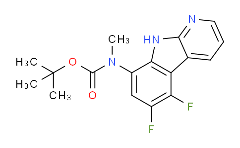 CAS No. 2245358-35-2, tert-Butyl (5,6-difluoro-9H-pyrido[2,3-b]indol-8-yl)(methyl)carbamate