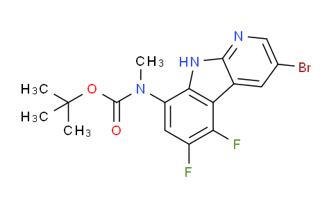 CAS No. 2245358-36-3, tert-Butyl (3-bromo-5,6-difluoro-9H-pyrido[2,3-b]indol-8-yl)(methyl)carbamate