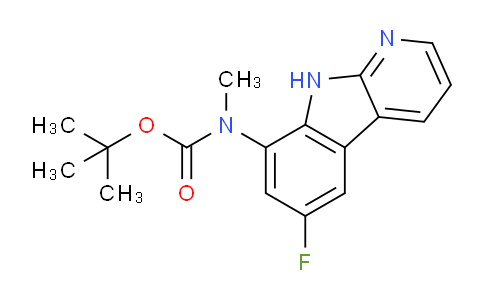 CAS No. 2245358-40-9, tert-Butyl (6-fluoro-9H-pyrido[2,3-b]indol-8-yl)(methyl)carbamate